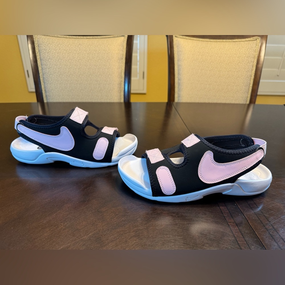 New Nike Sunray Sandals Pink Black Size 6Y / 7.5 W - Picture 10 of 12